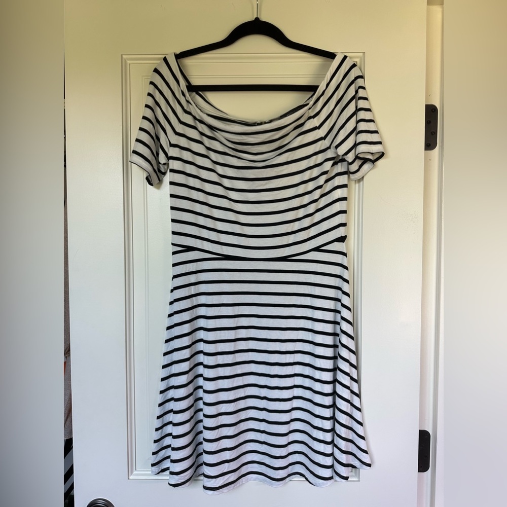 Black and white striped. Black House White Market. Size medium dress.